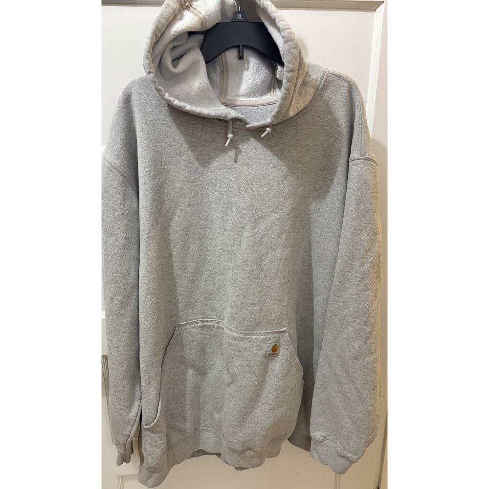 Carhartt Hoodie Men 3XLT Grey Pullover Sweatshirt Original Fit Workwear